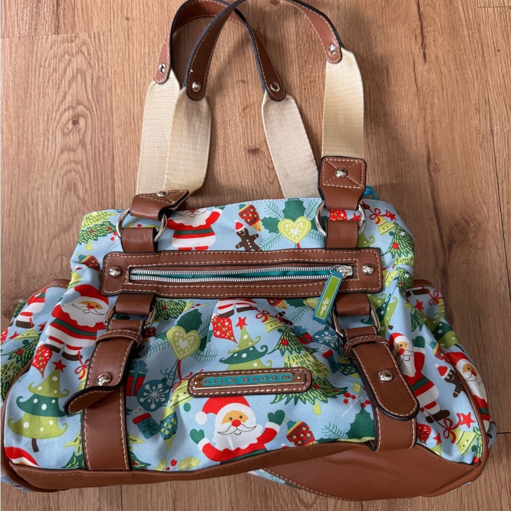 Lily Bloom Holiday Print Shoulder Bag